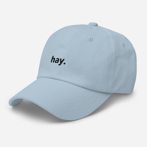 hay. / dad hat
