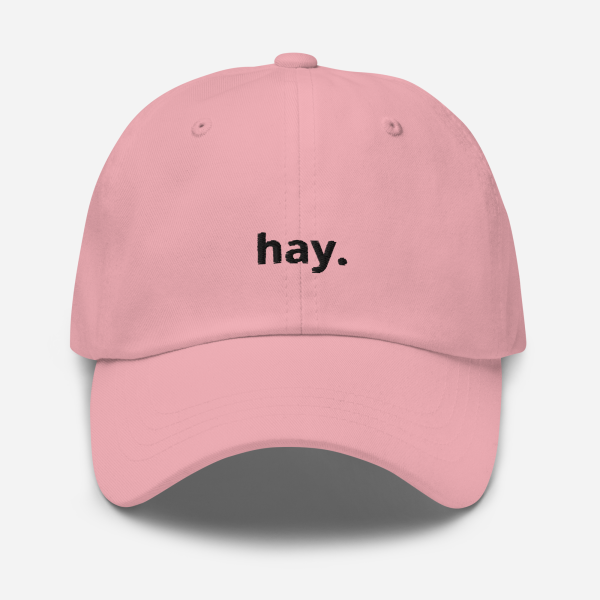 hay. / dad hat