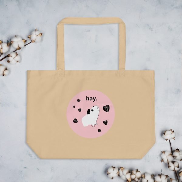 hay. guinea pig / large organic tote bag
