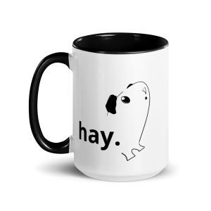 hay. guinea pig / large two color mug